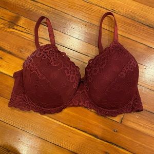 Xoxo Red Lace Underwire Push Up Bra Size 40D